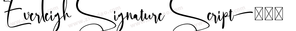 Everleigh Signature Script字体转换